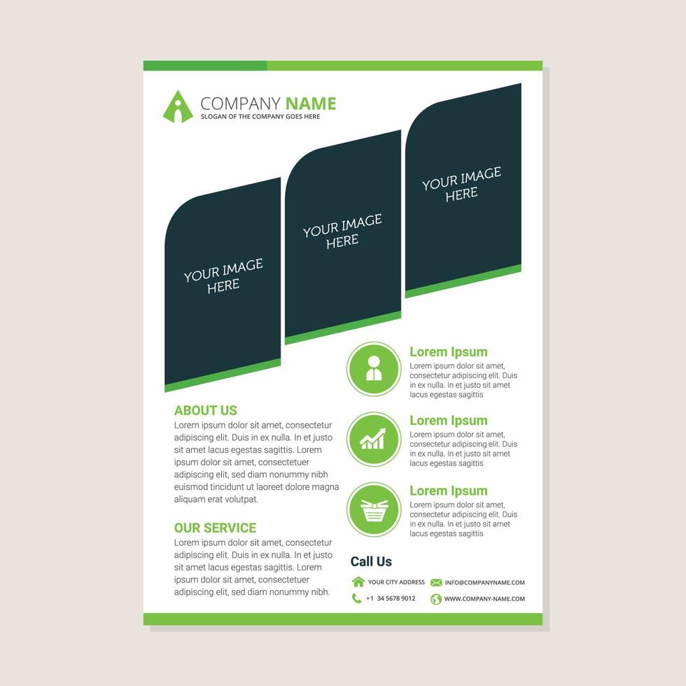 corporate business jaarverslag brochure flyer ontwerp. folder omslag presentatie vector