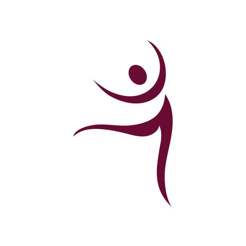 Menselijk karakter logo teken vector
