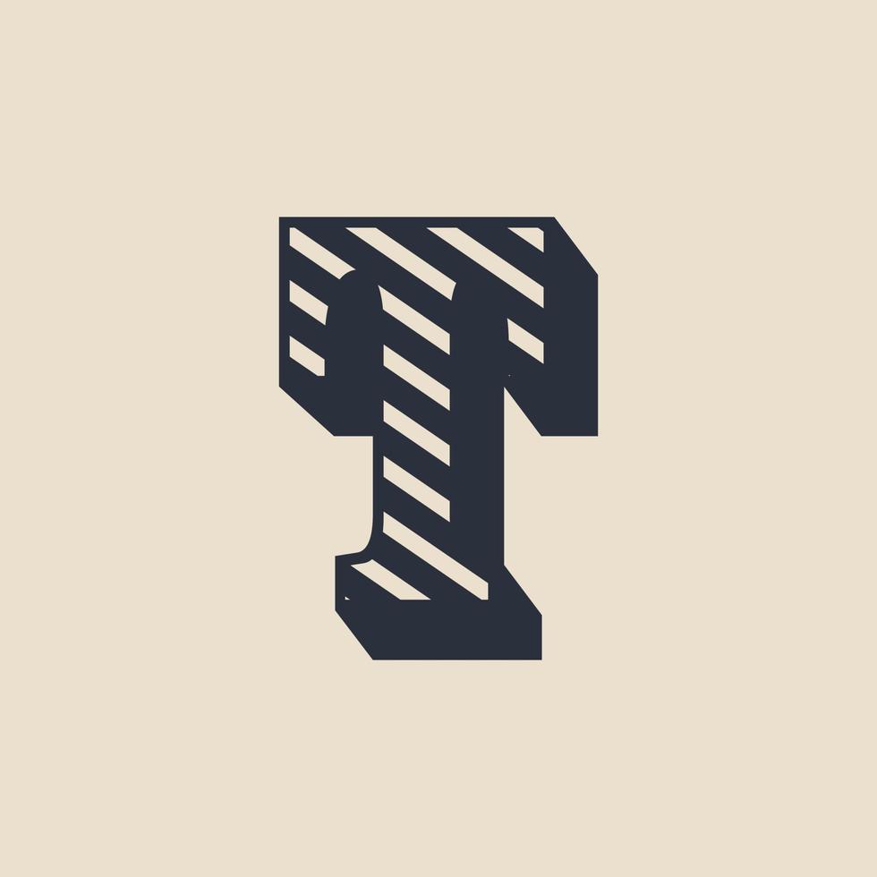 letter t retro vintage hipster vector logo ontwerp sjabloon inspiratie