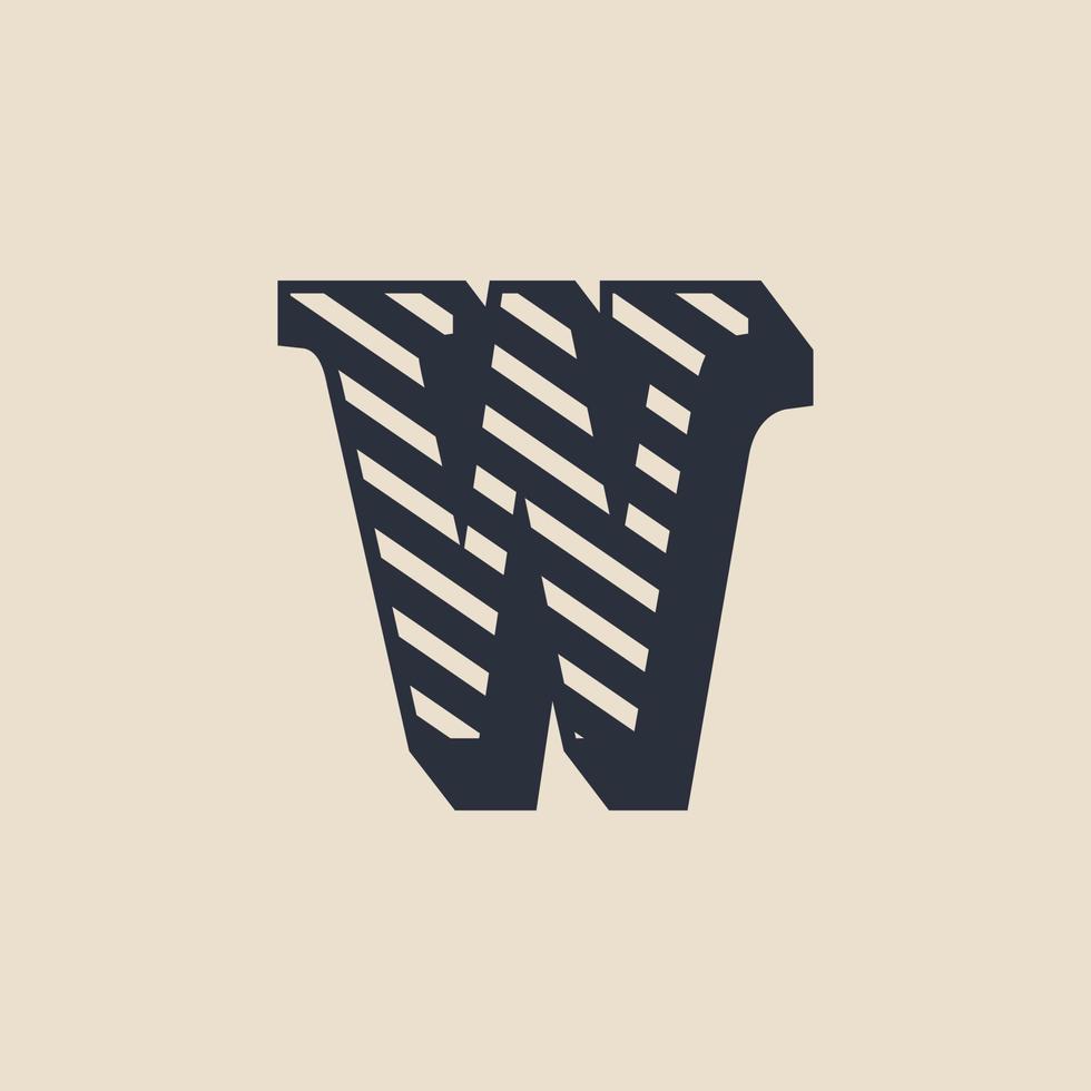 letter w retro vintage hipster vector logo ontwerp sjabloon inspiratie