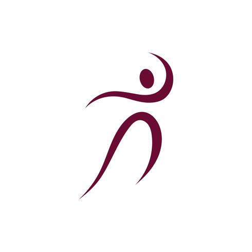Menselijk karakter logo teken vector