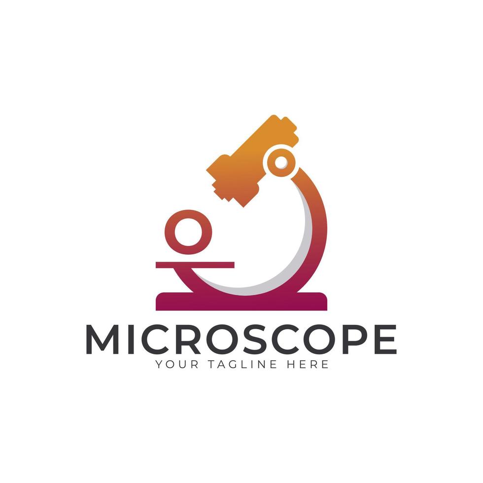 laboratorium logo. eerste letter o Microscoop logo-ontwerpelement sjabloon. vector