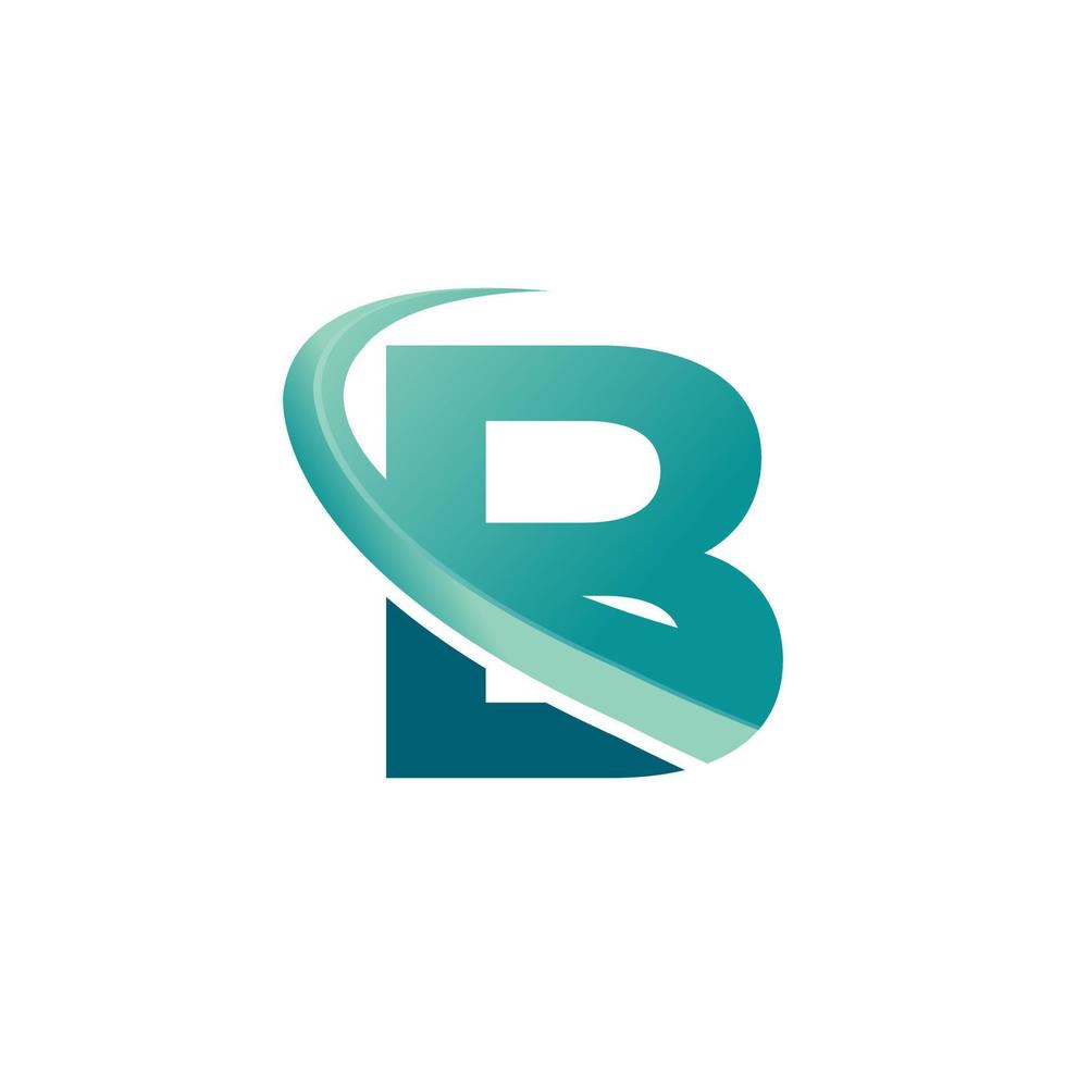 letter b reizen met pijl logo ontwerpsjabloon. vector eps 10