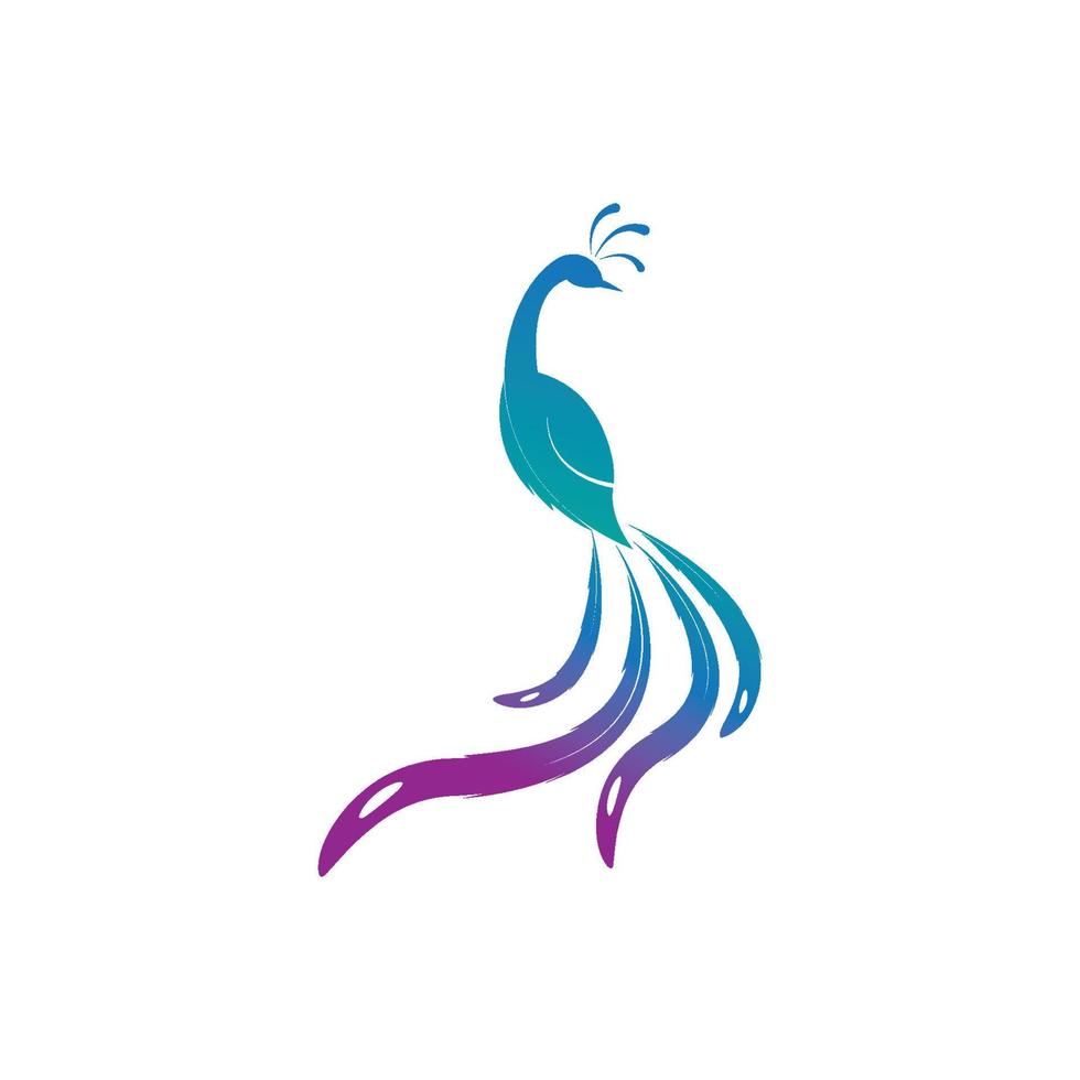 pauw logo ontwerp vector sjabloon