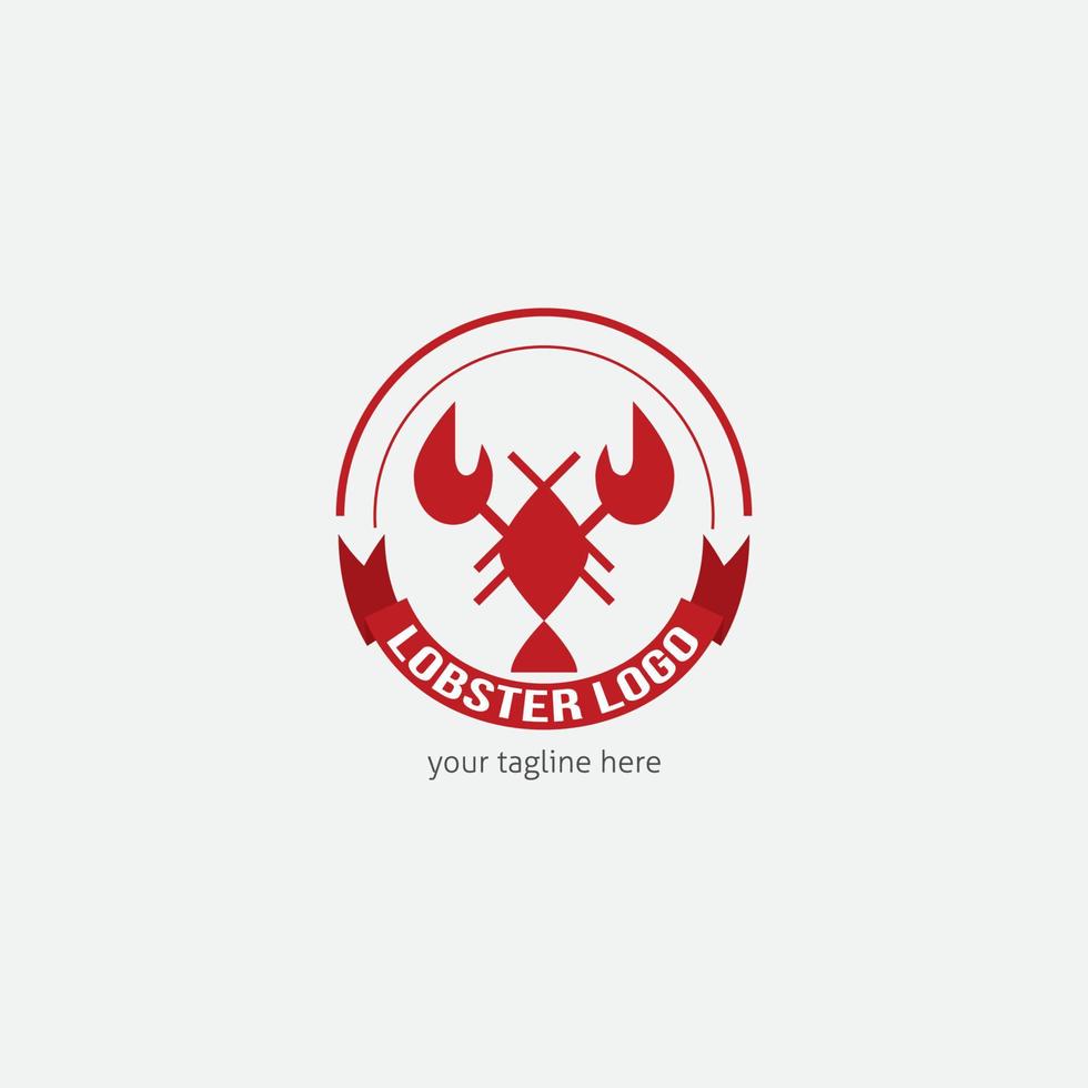 kreeft logo vector ontwerp illustratie