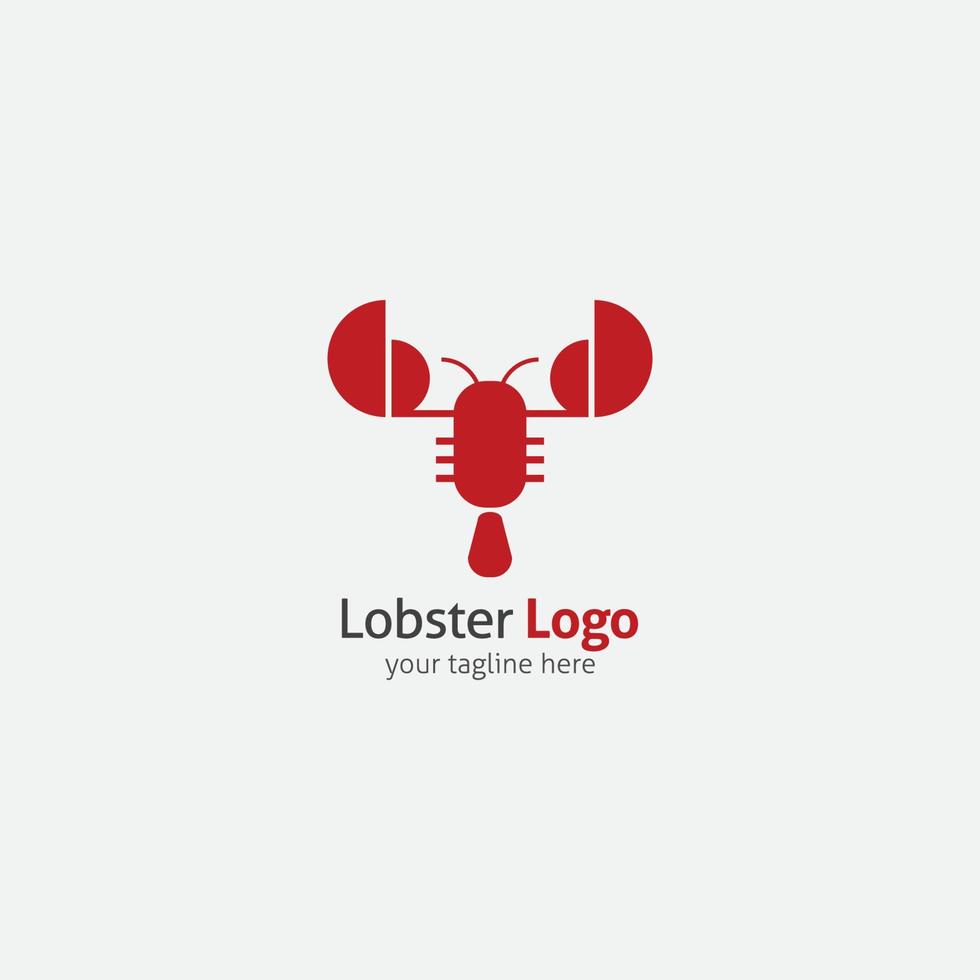 kreeft logo vector ontwerp illustratie