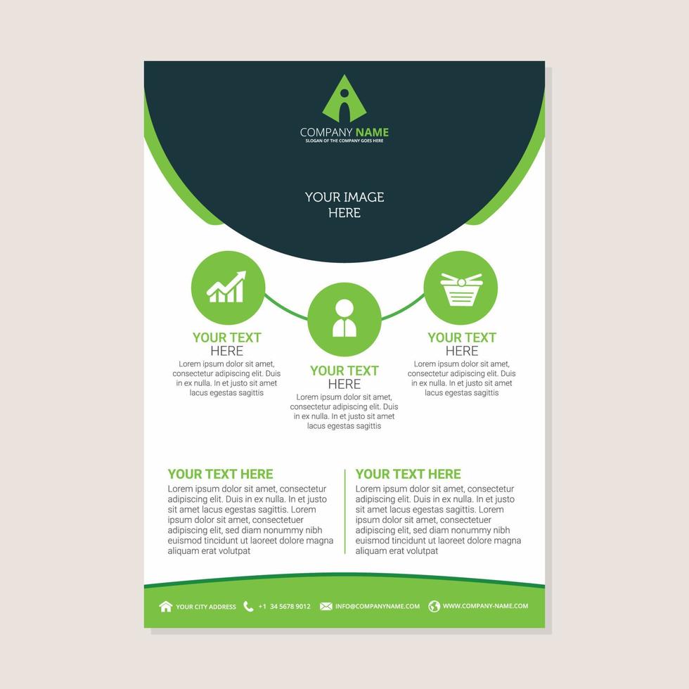 corporate business jaarverslag brochure flyer ontwerp. folder omslag presentatie vector