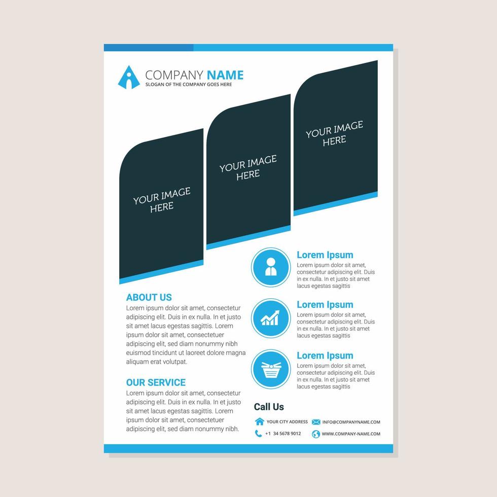 corporate business jaarverslag brochure flyer ontwerp. folder omslag presentatie vector