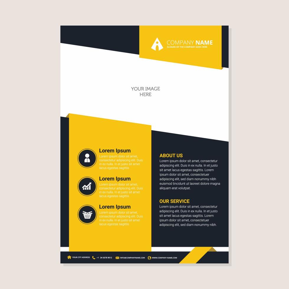 corporate business jaarverslag brochure flyer ontwerp. folder omslag presentatie vector