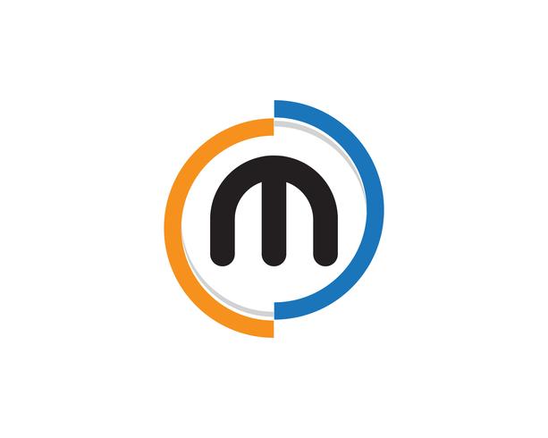 M brief Logo Business sjabloon Vector pictogram