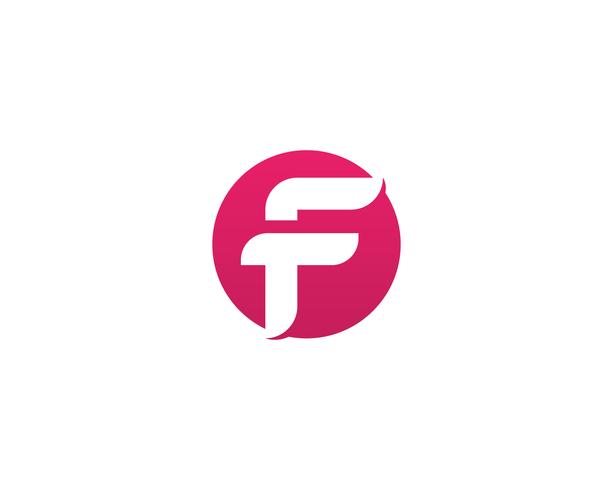 F logo zakelijke symbolen vector sjabloon brief