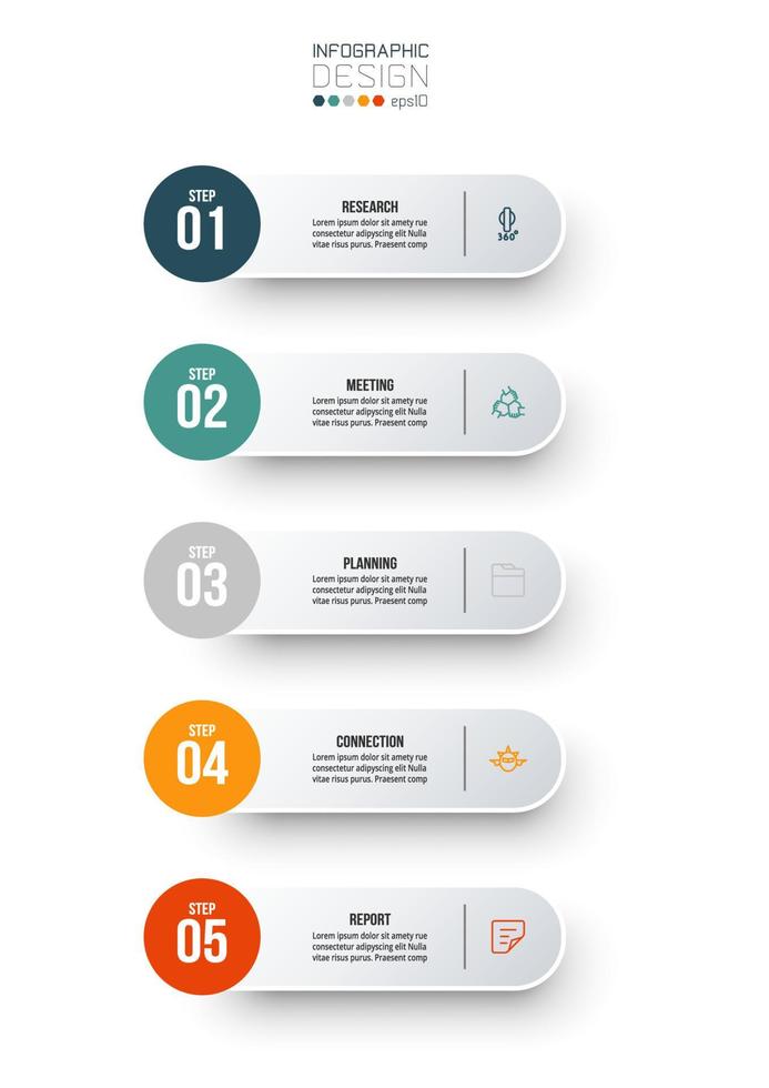 infographic sjabloon bedrijfsconcept met diagram. vector