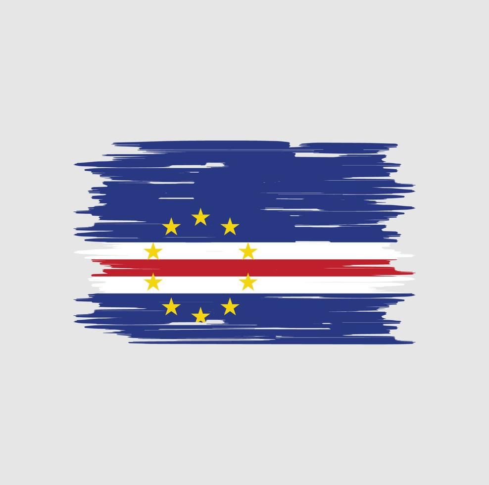 Kaapverdische vlagborstel. nationale vlag vector