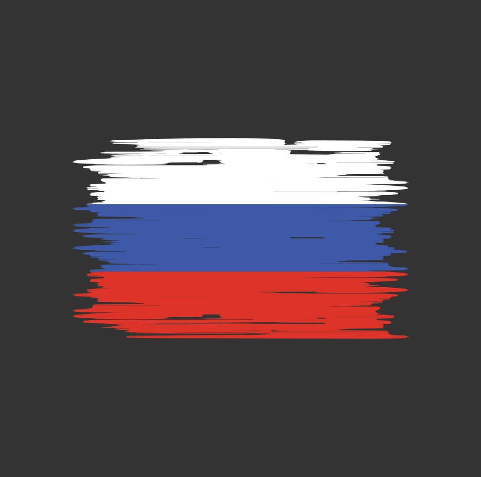 Rusland vlag borstel. nationale vlag vector