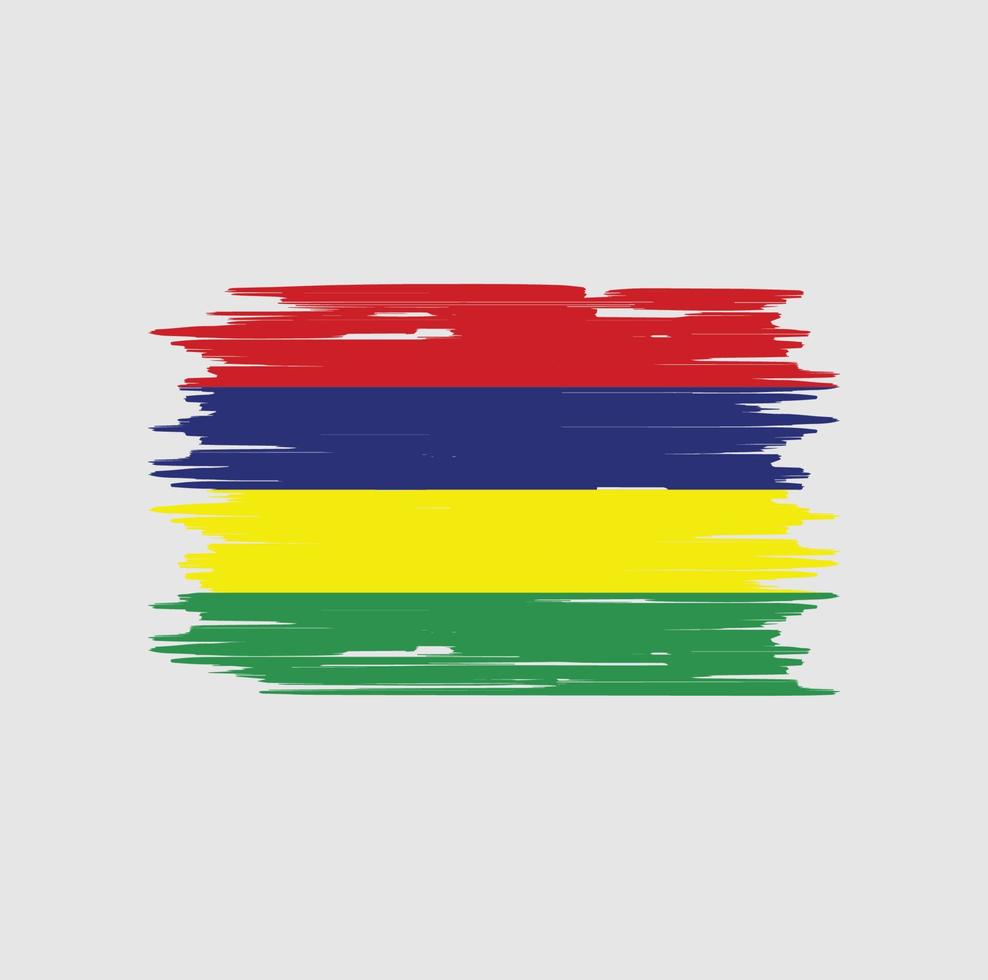 Mauritanië vlag borstel. nationale vlag vector