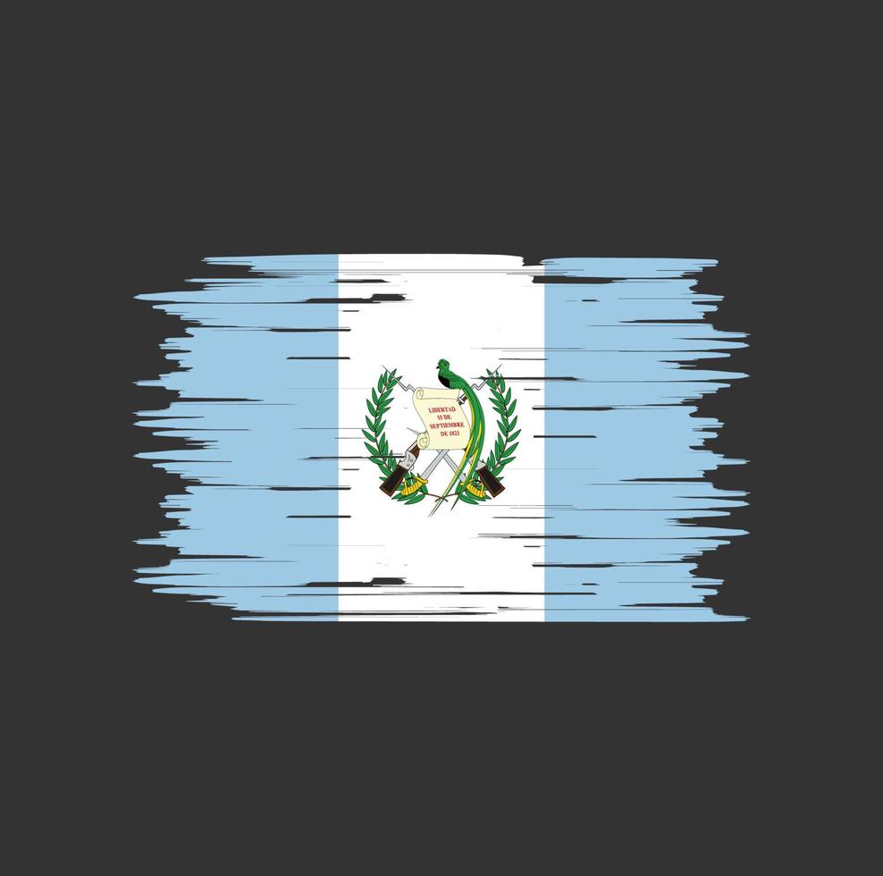 vlagborstel van Guatemala. nationale vlag vector