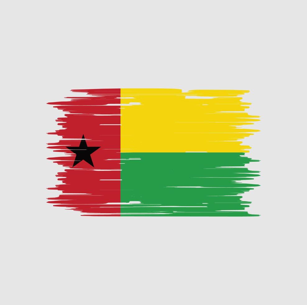 guinea bissau vlagborstel. nationale vlag vector