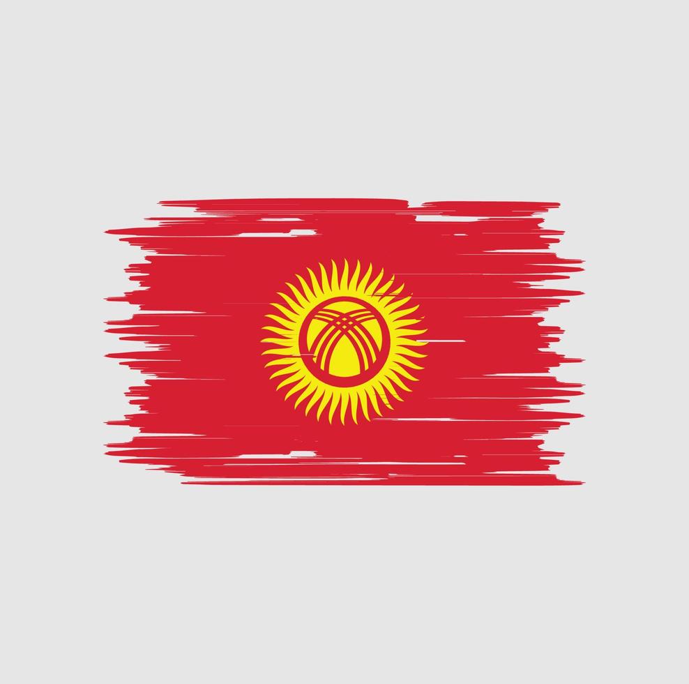 Kirgizische vlagborstel. nationale vlag vector