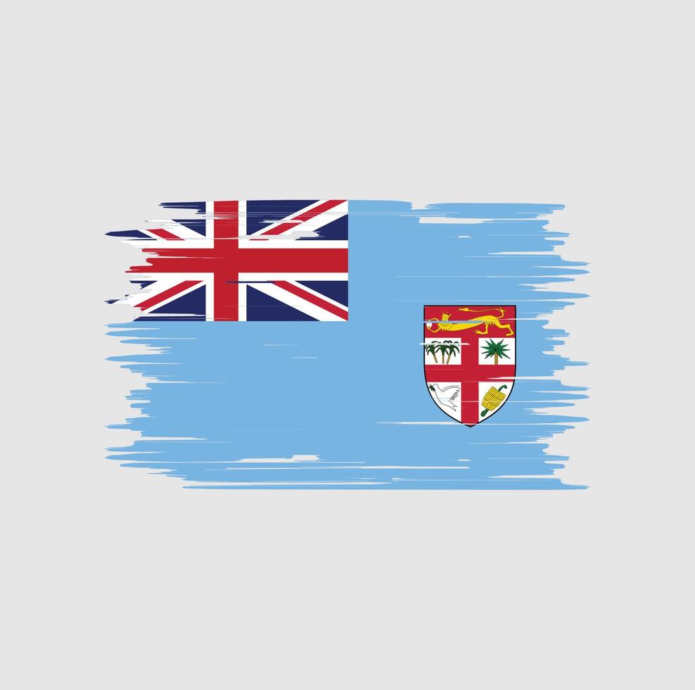 Fiji vlag borstel. nationale vlag vector