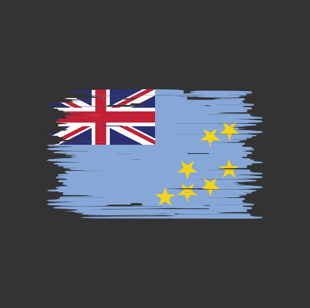 tuvalu vlagborstel. nationale vlag vector