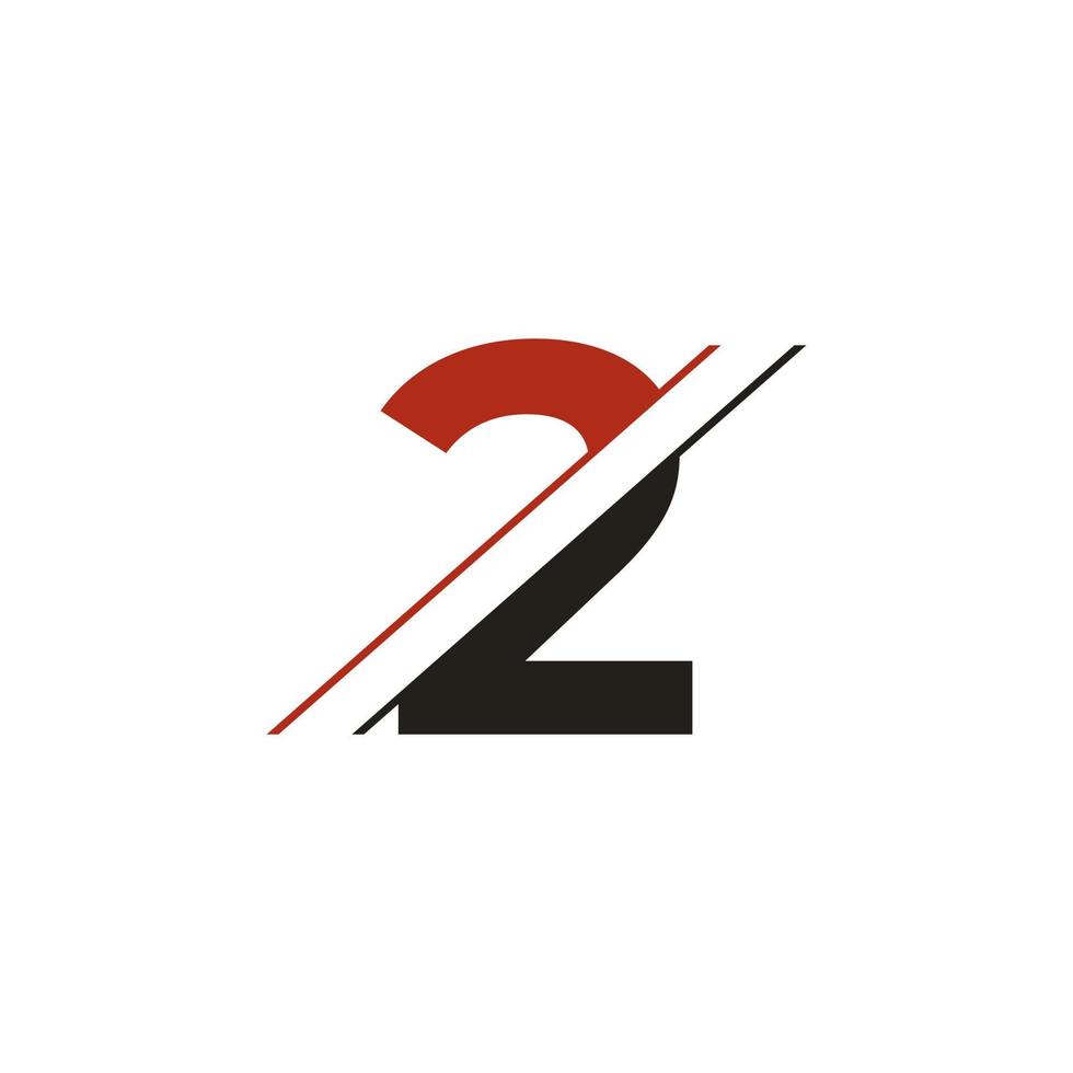 nummer 2 logo of pictogram ontwerp vectorillustratie vector