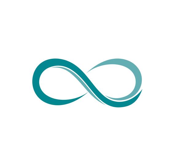 oneindigheid logo en symbool sjabloon iconen vector