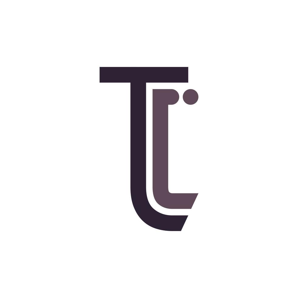 beginletter t logo meerdere lijnstijl met stip symbool pictogram vector ontwerp inspiratie