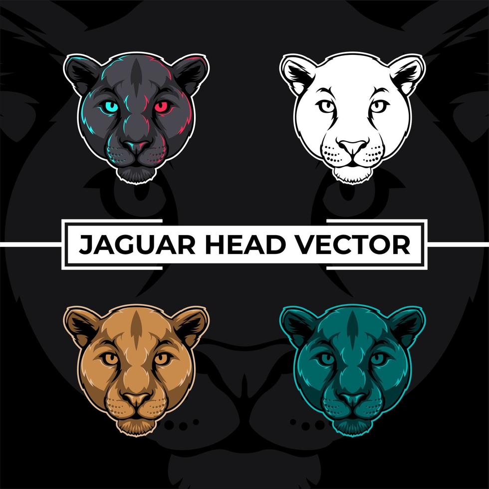 jaguar hoofd close-up vector