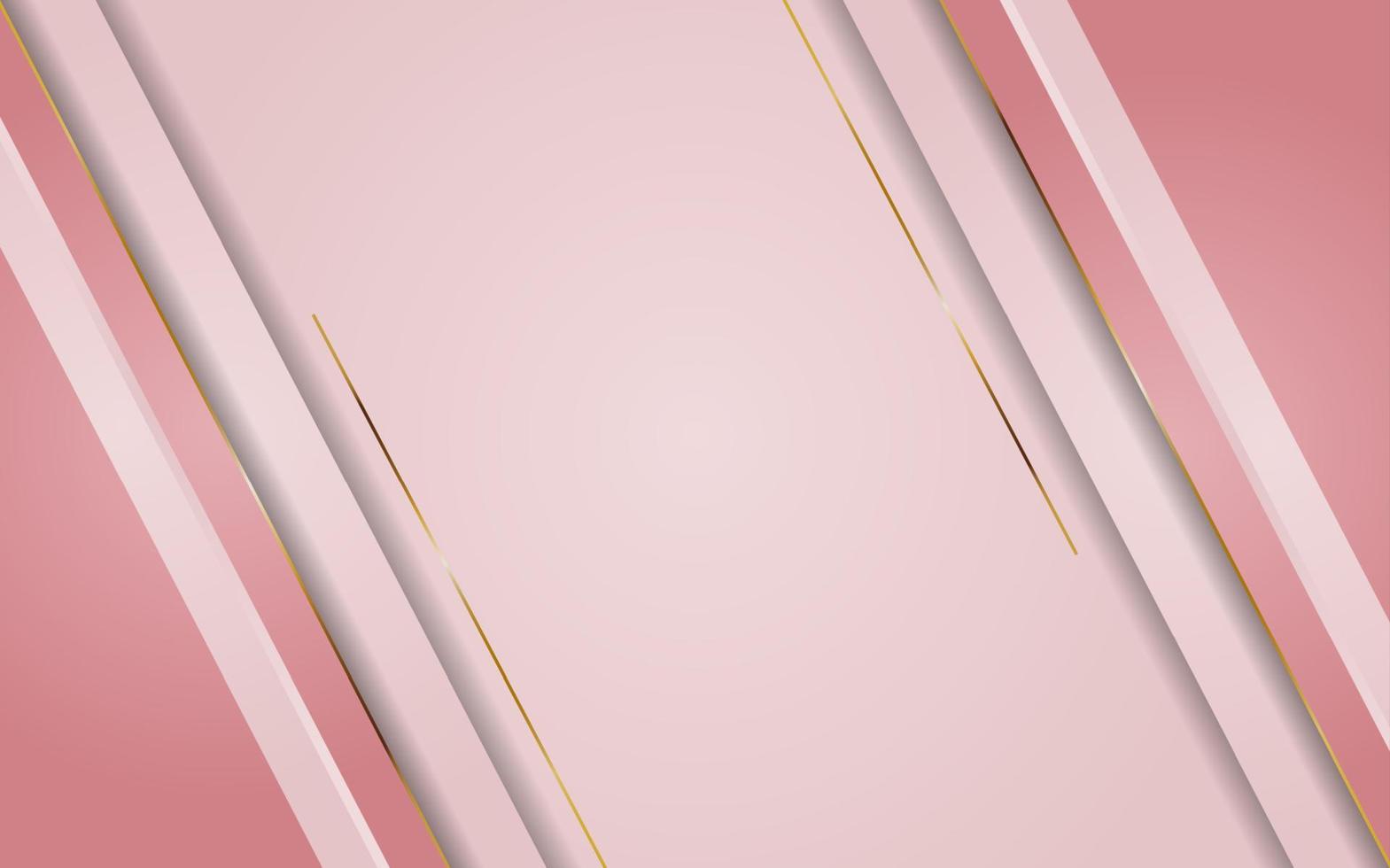 luxe roze gradiënt achtergrond combinatie met lijn goud vector