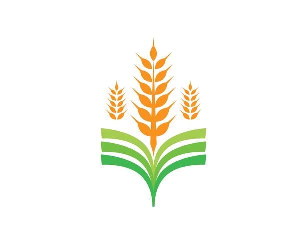 Landbouw bedrijfslogo sjabloon unieke groene vector afbeelding