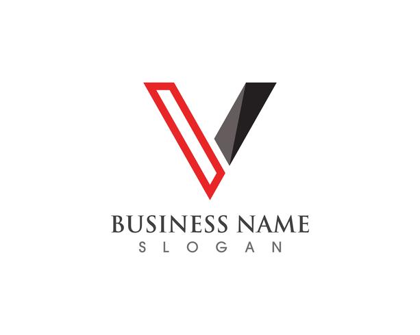 V-logo en symbool vector sjabloonpictogram
