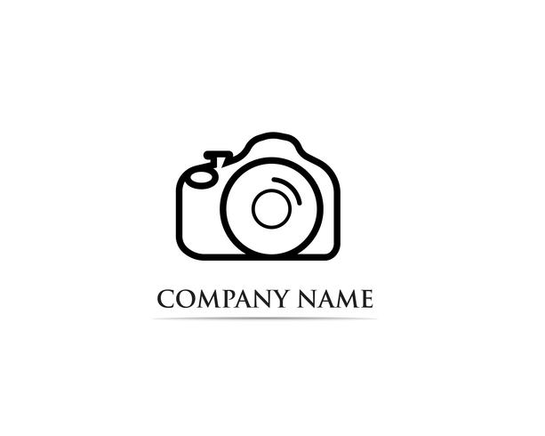 Fotografie Logo Vector illustrator zwart