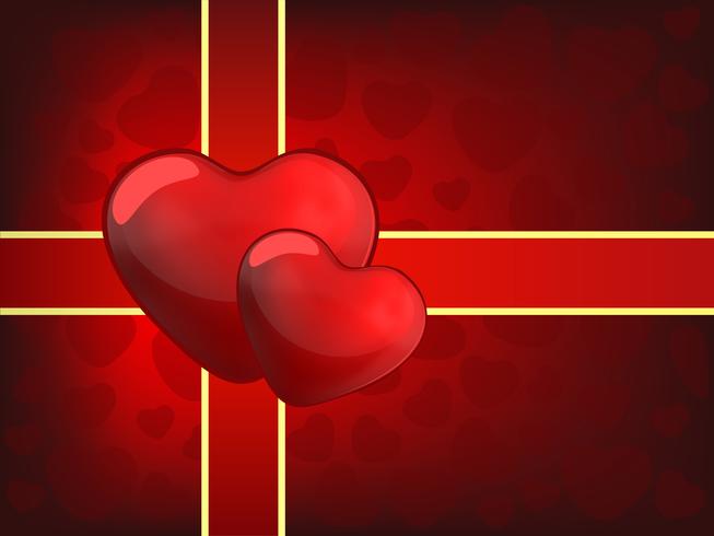 Twee harten - Valentijnsdag vector