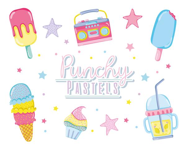 Pittig pastel trendy concept vector