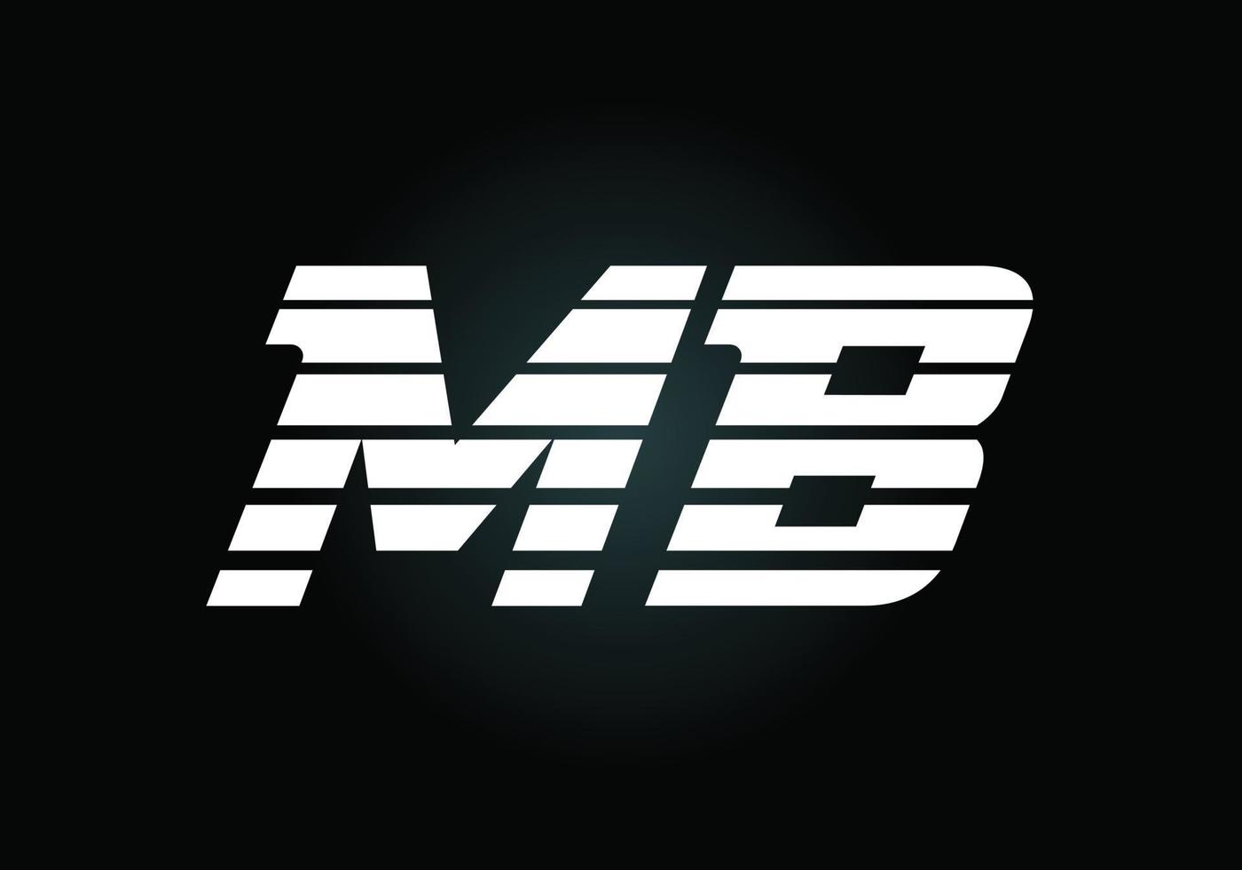 beginletter mb logo ontwerp vector. grafisch alfabetsymbool voor bedrijfsidentiteit vector