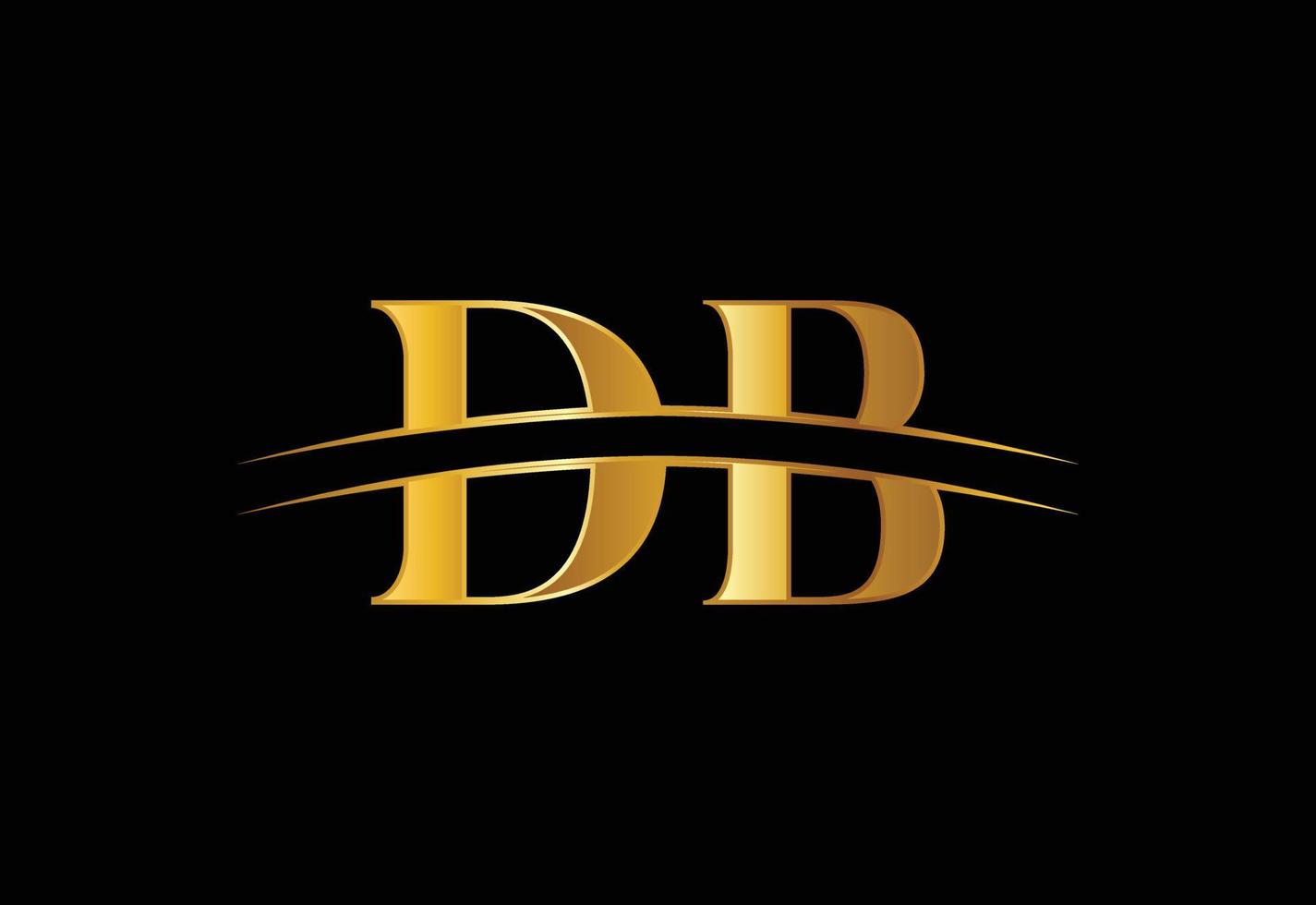 beginletter db logo ontwerp vector. grafisch alfabetsymbool voor bedrijfsidentiteit vector