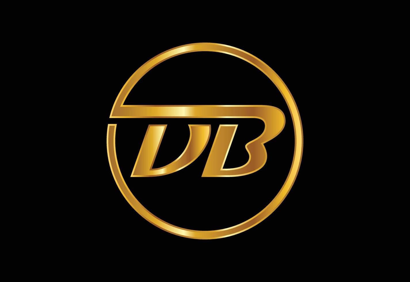 beginletter db logo ontwerp vector. grafisch alfabetsymbool voor bedrijfsidentiteit vector