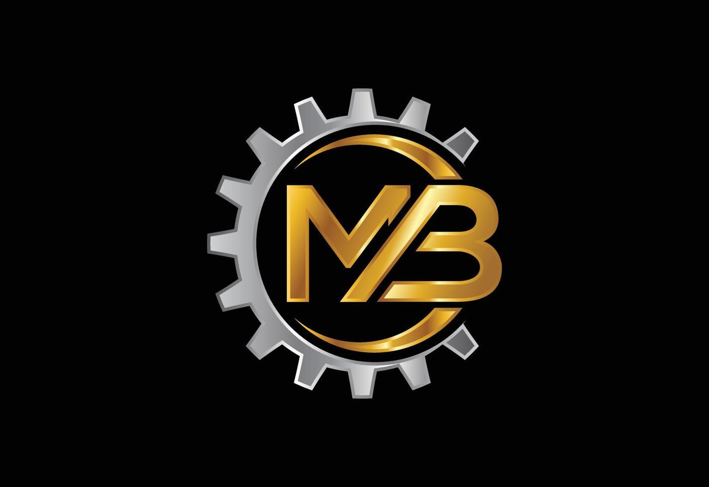 beginletter mb logo ontwerp vector. grafisch alfabetsymbool voor bedrijfsidentiteit vector