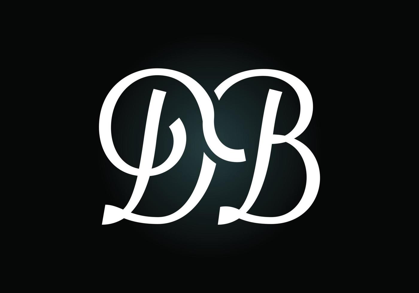 beginletter db logo ontwerp vector. grafisch alfabetsymbool voor bedrijfsidentiteit vector