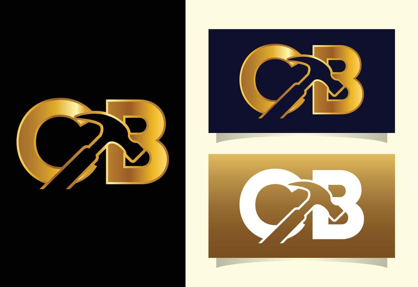 beginletter cb logo ontwerp vector. grafisch alfabetsymbool voor bedrijfsidentiteit vector