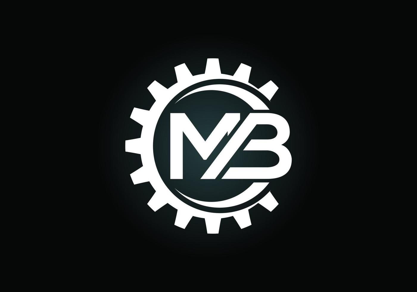 beginletter mb logo ontwerp vector. grafisch alfabetsymbool voor bedrijfsidentiteit vector