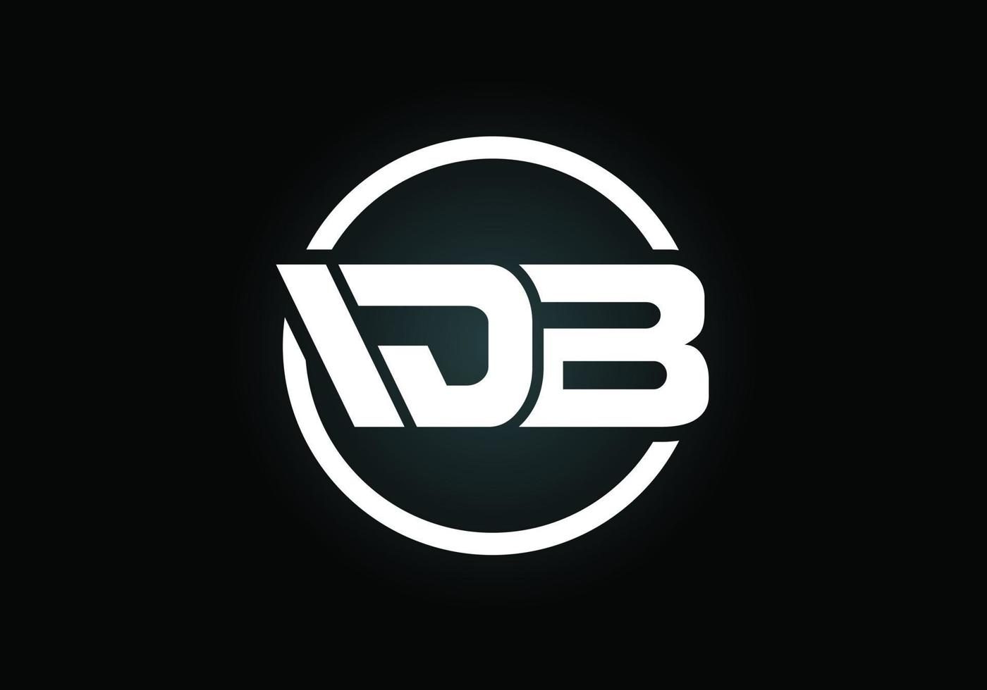 beginletter db logo ontwerp vector. grafisch alfabetsymbool voor bedrijfsidentiteit vector