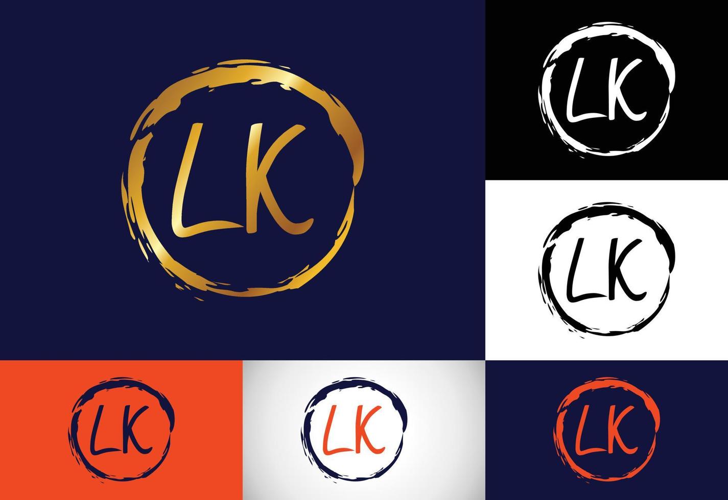 eerste monogram brief lk logo vector ontwerpsjabloon. lk letter logo ontwerp