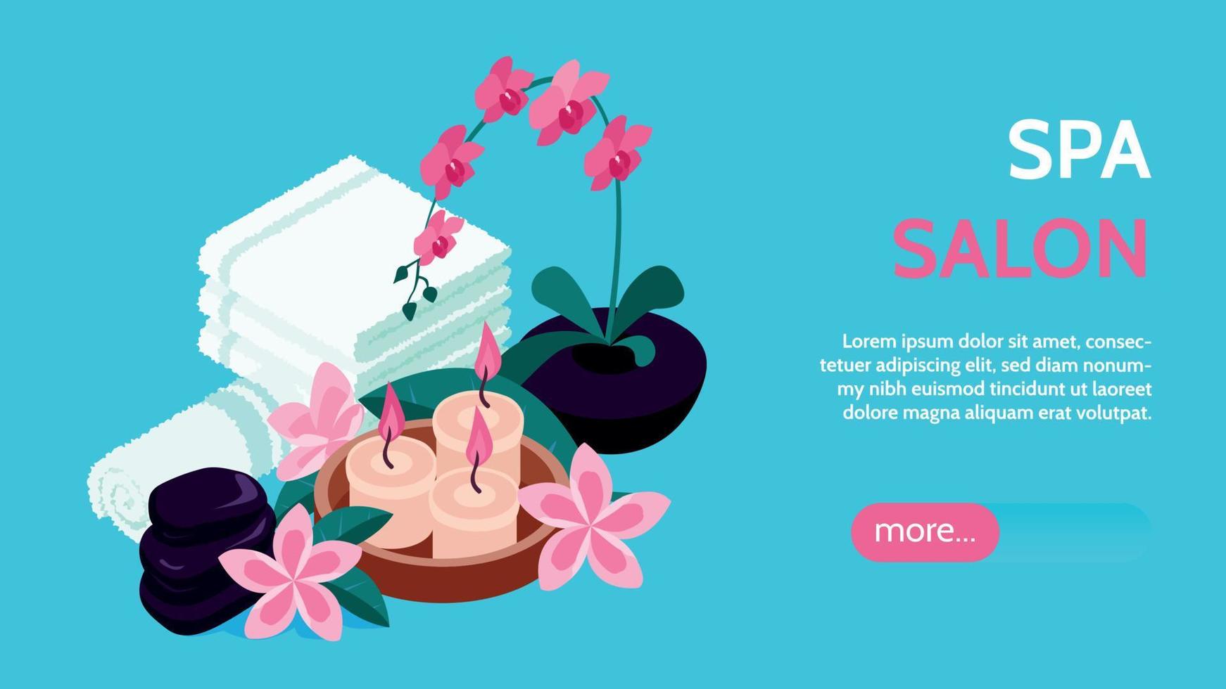 spa salon horizontale banner vector