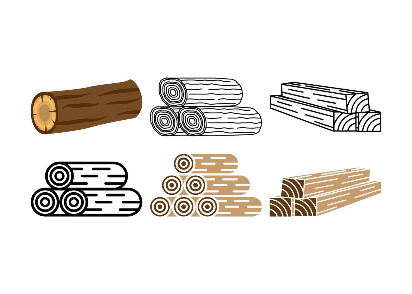hout log pictogram ontwerp sjabloon vector geïsoleerde illustratie