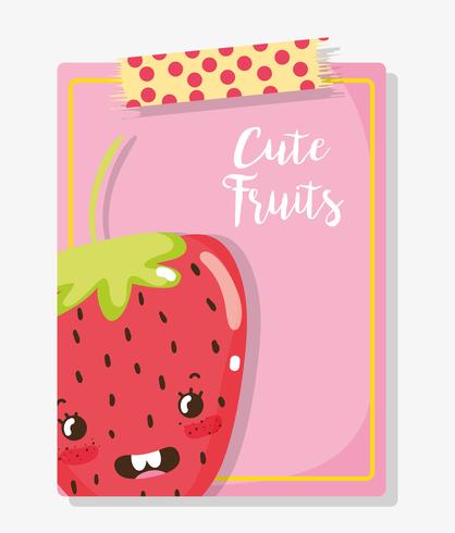 Leuke fruitcartoons vector