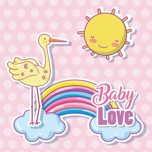 Baby liefde cartoon vector