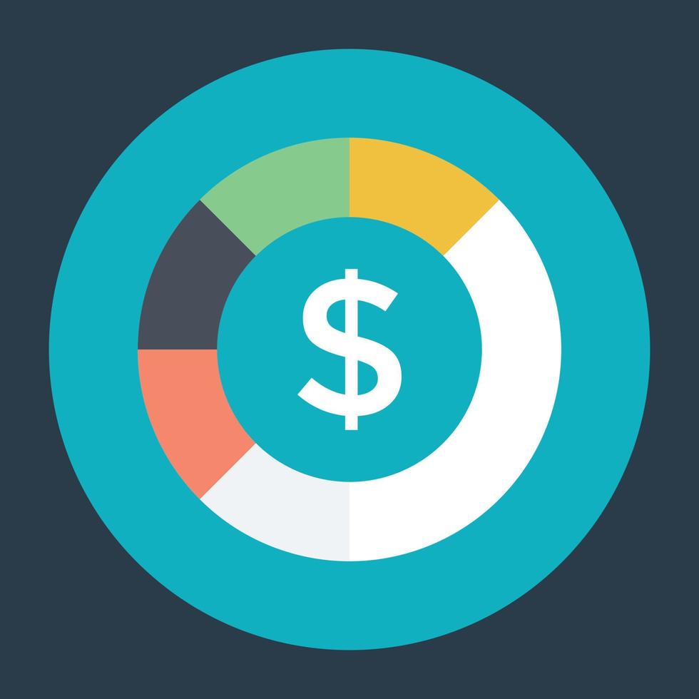 dollar cirkeldiagram vector