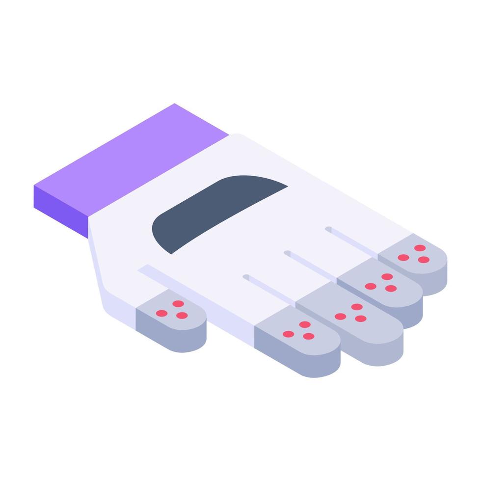 gaming handcover, isometrisch icoon van sporthandschoen vector