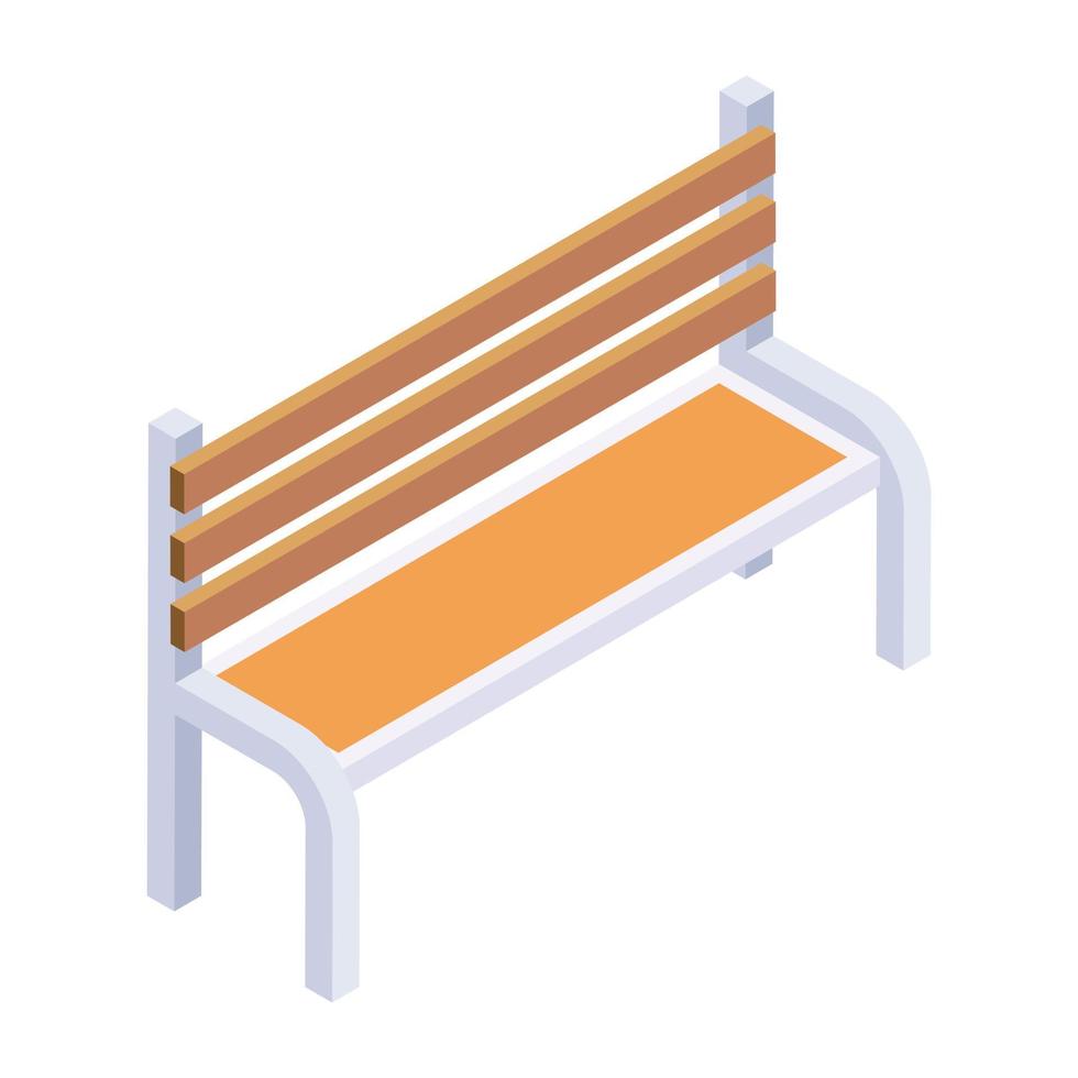 houten stoel in isometrische stijlicoon vector